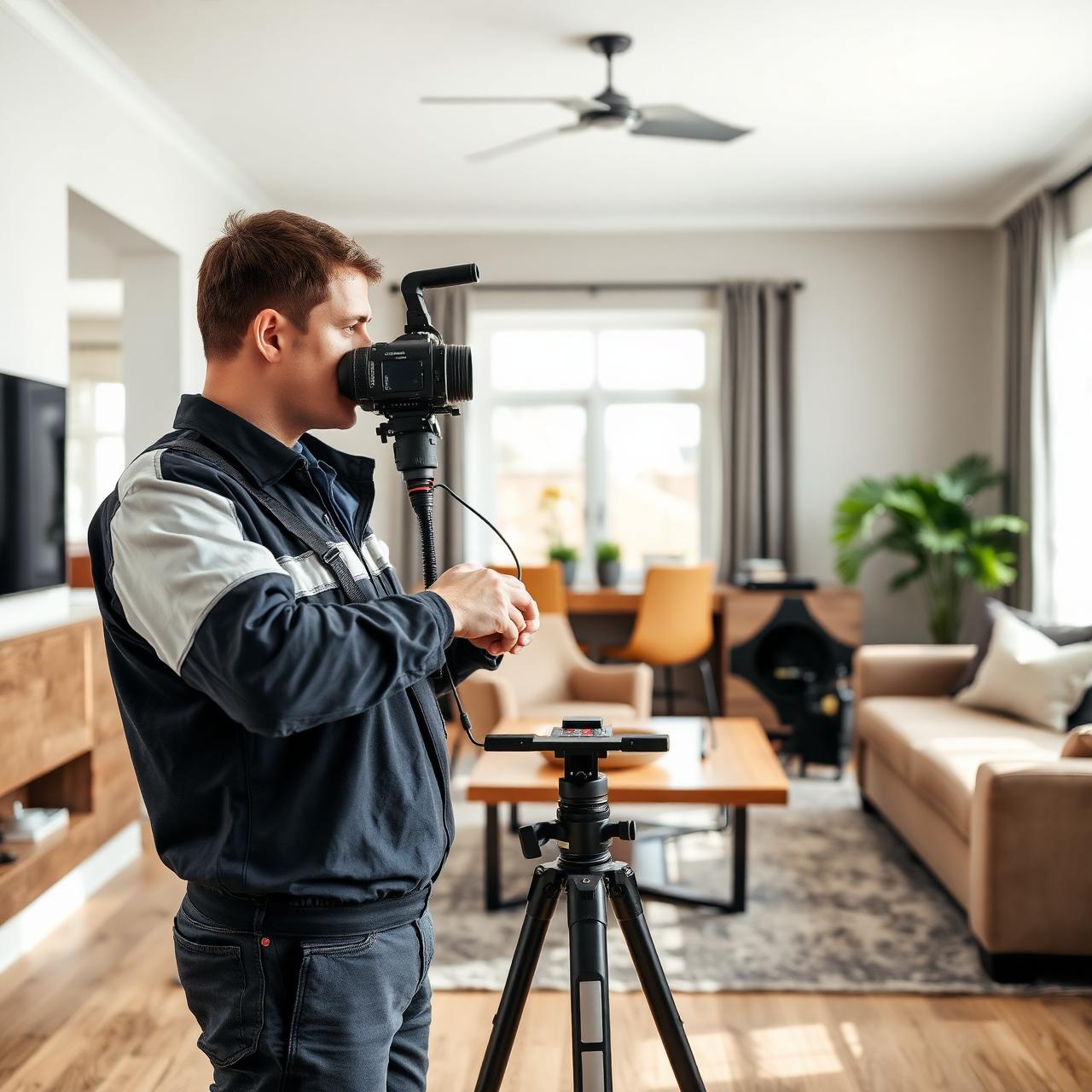 Pro Plus Restoration technician inspecting a home